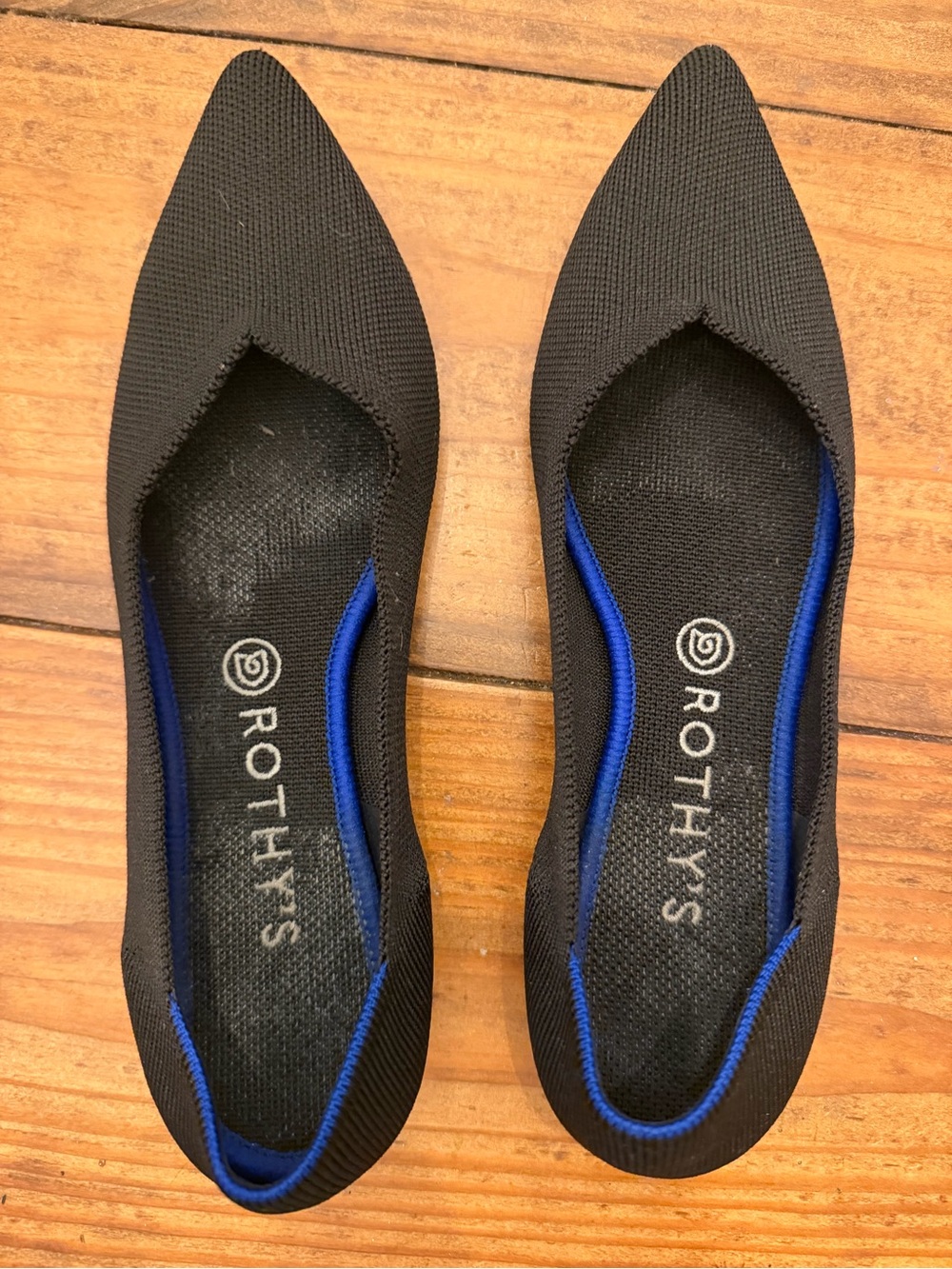 Rothy's Pointed Toe Black Women's Flats